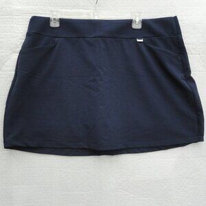 Greg Norman Skort Navy Blue Mesh Shorts Stretch Tennis Skirt Golf Womens Size XL